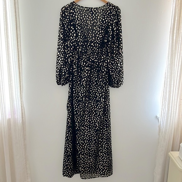 Beach Riot Shiloh Coverup Midi Dress Black Gold Metallic NWOT - Picture 14 of 17